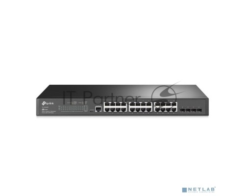 Коммутатор TP-Link JetStream™ 24-port Gigabit L2/L2+ Managed Switch with 4 SFP slots, support SDN controller, abundant L2/L2+ features, 1U rack mountable, full managed via web UI/CLI/Console/SSH/Telnet/SNMP.