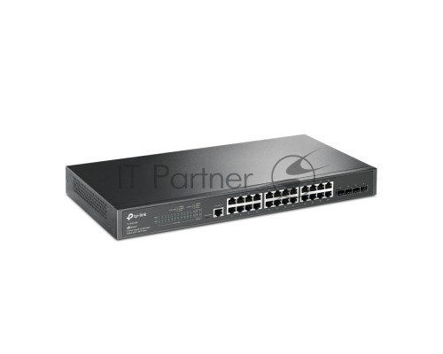 Коммутатор TP-Link JetStream™ 24-port Gigabit L2/L2+ Managed Switch with 4 SFP slots, support SDN controller, abundant L2/L2+ features, 1U rack mountable, full managed via web UI/CLI/Console/SSH/Telnet/SNMP.