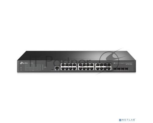 Коммутатор TP-Link JetStream™ 24-port Gigabit L2/L2+ Managed Switch with 4 SFP slots, support SDN controller, abundant L2/L2+ features, 1U rack mountable, full managed via web UI/CLI/Console/SSH/Telnet/SNMP.