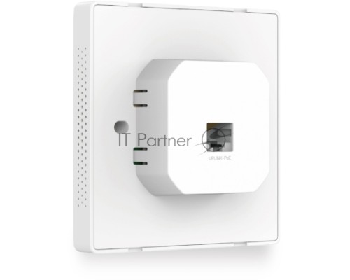 Точка доступа TP-Link Omada AC1200 wireless MU-MIMO Gigabit wall-plate Access Point, 1 Gigabit downlink port, 1 gigabit uplink port, 802.3af/at PoE in, wall plate mounting, support standalone mode and controlled by Omada SDN controller (Software/hardware