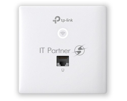 Точка доступа TP-Link Omada AC1200 wireless MU-MIMO Gigabit wall-plate Access Point, 1 Gigabit downlink port, 1 gigabit uplink port, 802.3af/at PoE in, wall plate mounting, support standalone mode and controlled by Omada SDN controller (Software/hardware