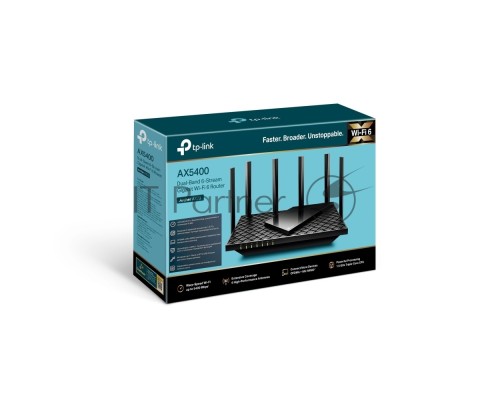 Роутер TP-Link Archer AX73 AX5400 Dual Band Wireless Gigabit Router, 1.5 GHz Tri-Core CPU, 1 GE WAN + 4 GE LAN ports, 1× USB 3.0 Port, support 1024-QAM, OFDMA, MU-MIMO, Airtime Fairness, Beamforming, 160MHz Channel Width, come with HomeShieldTM, support 