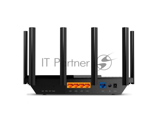Роутер TP-Link Archer AX73 AX5400 Dual Band Wireless Gigabit Router, 1.5 GHz Tri-Core CPU, 1 GE WAN + 4 GE LAN ports, 1× USB 3.0 Port, support 1024-QAM, OFDMA, MU-MIMO, Airtime Fairness, Beamforming, 160MHz Channel Width, come with HomeShieldTM, support 
