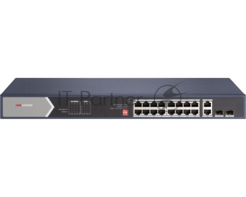 Коммутатор Hikvision DS-3E0520HP-E 18G 2SFP 12PoE+ 225W неуправляемый