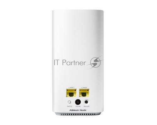Роутер ASUS CD6(1-PK)// , из 2 точек доступа, 802.11b/g/n/ac/ax, до 400 + 867Мбит/c, 2,4 + 5 гГц, белый; 90IG05S0-BO9400