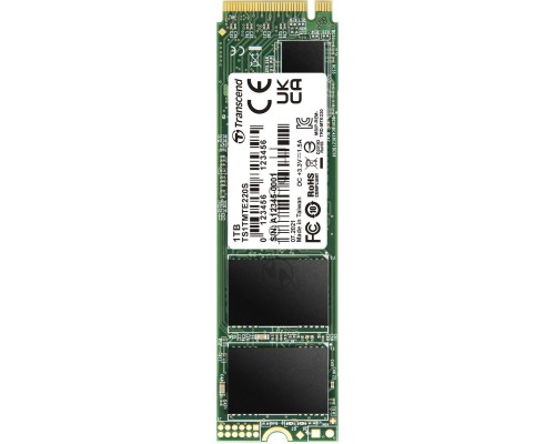 Накопитель SSD Transcend MTE220S SSD 1TB, 3D TLC, M.2 (2280), PCIe Gen 3.0 x4, NVMe, R3400/W1900, TBW 2200