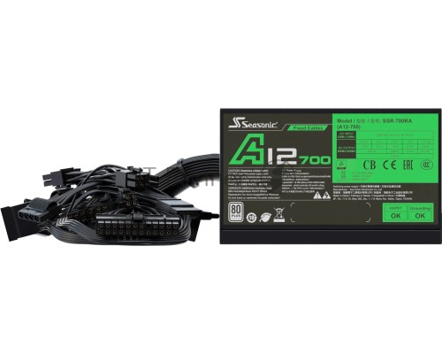 Блок питания Seasonic ATX 700W A12-700 (SSR-700RA) 80+ 24+2x(4+4) pin APFC 135mm fan 10xSATA Cab Manag RTL