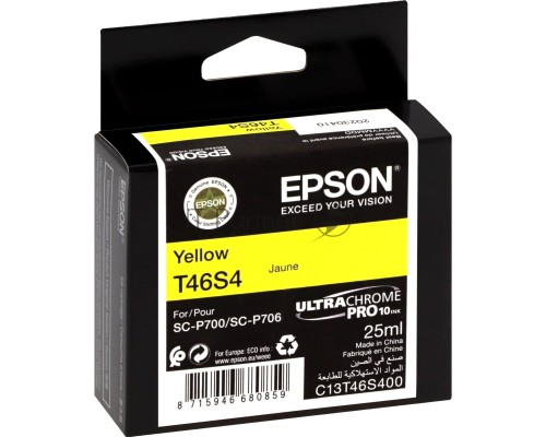 Картридж Epson T46S4 (C13T46S400) желтый (25 мл) для SureColor SC-P700
