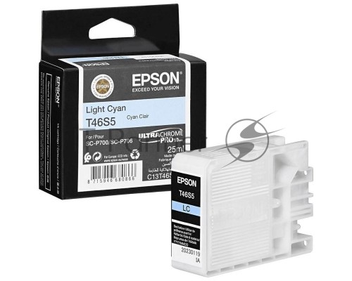 Картридж Epson T46S5 (C13T46S500) светло-голубой (25 мл) для SureColor SC-P700