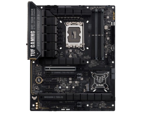 [Материнская плата] ASUS TUF GAMING Z790-PRO WIFI (Socket 1700, ATX, 4xDDR5(192GB), DP/HDMI, 1xPCIe 5.0x16/1xPCIe 4.0x16/1xPCIe 4.0x4/1xPCIe 3.0x16/1xPCIe 3.0, 2.5GbExLAN, Wi-Fi, 4xSATA 6Gb/s, 4xM.2, 2xType-C, 6xUSB 3.2)