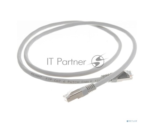 Rexant Пaтч-корд F/UTP, категория 6, RJ45-RJ45, экранированный, PVC серый, 1м