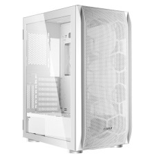 Ginzzu GL185 White боковая дверца закаленное стекло на петлях на магнитах