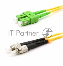 Патч-корд оптический переходной (SM), 9/125 (OS2), SC/APC-FC/UPC, (Duplex), PVC, 5м