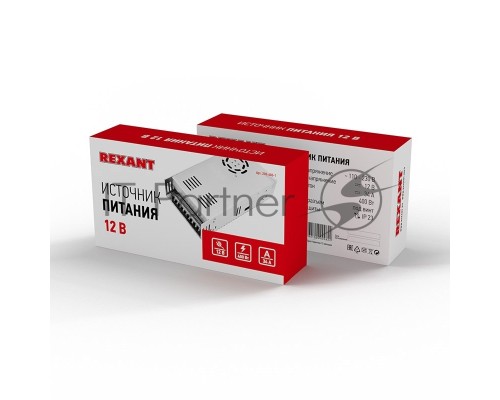 Источник питания Slim 12 V DC 34 A 400 W с разъемами под винт, без влагозащиты (IP23) REXANT