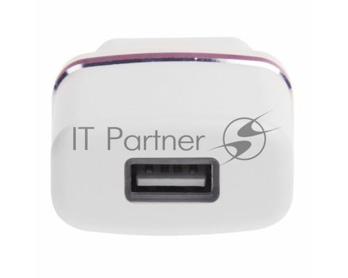 Сетевое зарядное устройство USB (СЗУ) (5 V, 1000 mA) белое с красной полоской REXANT