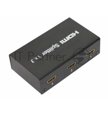Делитель гнездо HDMI на 3 гнезда HDMI, металл  REXANT