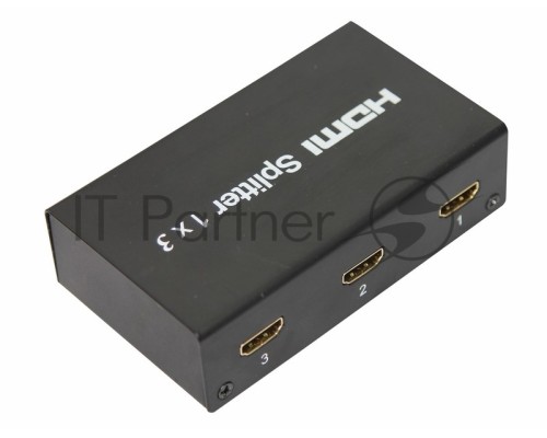 Делитель гнездо HDMI на 3 гнезда HDMI, металл  REXANT