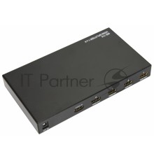 Делитель гнездо HDMI на 4 гнезда HDMI, металл  REXANT