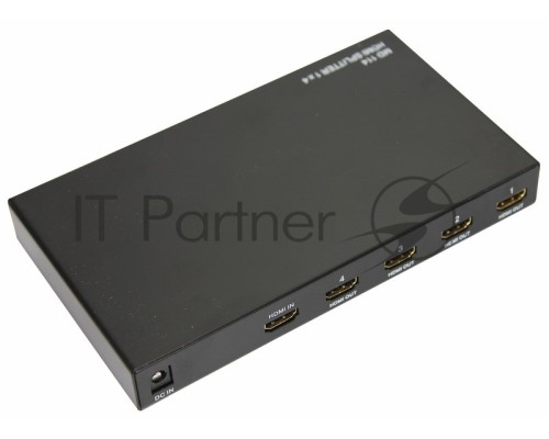 Делитель гнездо HDMI на 4 гнезда HDMI, металл  REXANT