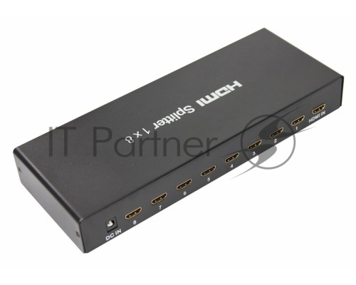 Делитель гнездо HDMI на 8 гнезд HDMI, металл  REXANT