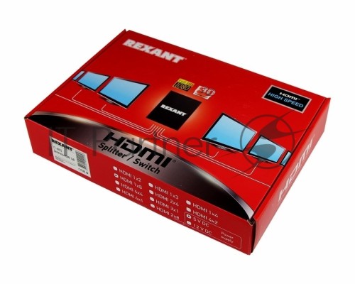 Делитель гнездо HDMI на 8 гнезд HDMI, металл  REXANT