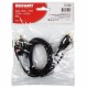 Шнур 2 RCA - 2 RCA, длина 1,5 метра, черный (GOLD) REXANT
