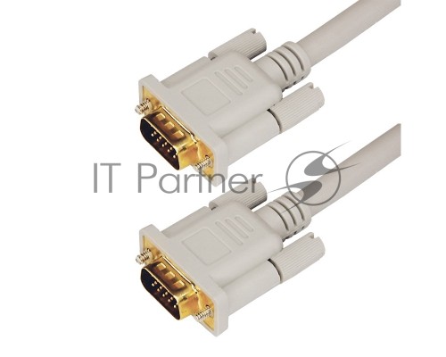 Шнур VGA - VGA с ферритами, длина  1,8 метра, серый (GOLD) REXANT