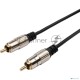 Шнур Стерео 3,5 мм - 2 RCA, длина 1,5 метра (GOLD-металл) REXANT