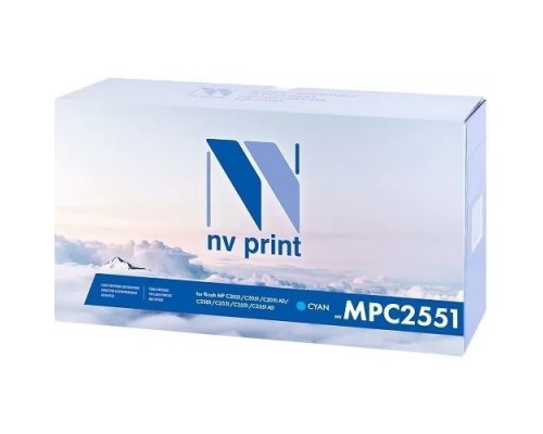 [Расходные материалы] Тонер-картридж NVP совместимый NV-MP C2551 Cyan для Ricoh Aficio MP C2031/ C2051/ C2051AD/ C2501/ C2531/ C2551/ C2551AD (9500k)