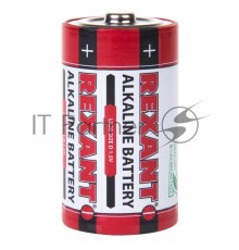 Батарейка алкалиновая REXANT D/LR20, 1,5В, 2 шт, блистер  (30-1020)