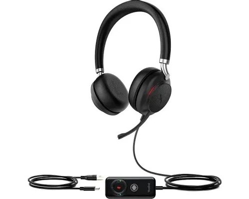 [Гарнитуры] Yealink UH38, стерео, Bluetooth, USB, 2 м, Проводная гарнитура  черный/серебристый (UH38 Dual UC-BAT)