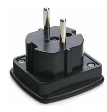 Переходник питания Gembird A-AC-UKEU-001B black, с вилки EU,UK в RU (A-AC-UKEU-001B)