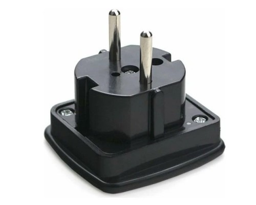 [переходник] Переходник питания Gembird A-AC-UKEU-001B black, с вилки EU,UK в RU (A-AC-UKEU-001B)