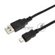 Кабель USB (шт. micro USB - шт. USB A) 1.8 метра, черный REXANT