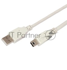 Кабель USB (шт. mini USB - шт. USB A) 0.2 метра, серый REXANT