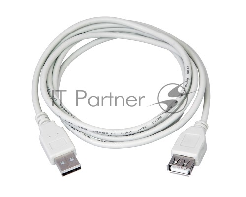 Кабель USB (шт. USB A - гн. USB A) 5 метров, серый REXANT