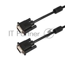 Шнур VGA - VGA с ферритами, длина 3 мeтра, черный PROconnect