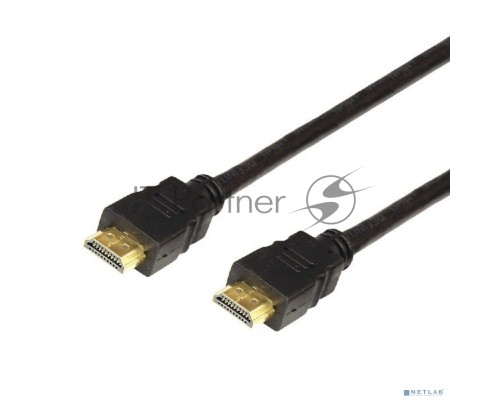 Кабель REXANT HDMI - HDMI 1.4, 10 м, Gold (PVC пакет)
