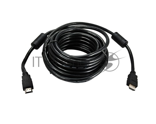 Кабель REXANT HDMI - HDMI 1.4, 10 м, Gold (PVC пакет)