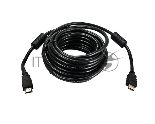 Кабель REXANT HDMI - HDMI 1.4, 10 м, Gold (PVC пакет)