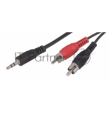 Шнур REXANT Стерео 3,5 мм - 2 RCA, 10 м (10 шт./уп.)