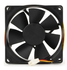 Gembird Вентилятор 80x80x25, подшипник, 3 pin, провод 30 см, 3100 об/мин [FANCASE/BALL-3100]