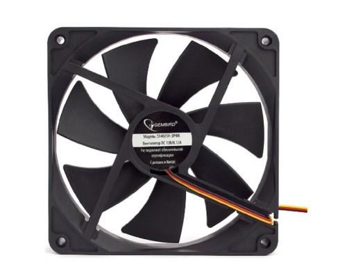 [Вентилятор] Gembird Вентилятор 140x140x25 гидрод тихий 3 pin/4pin Molex провод 40 см [S14025H-3P4M]