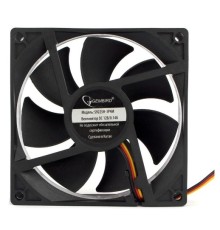 Gembird Вентилятор 92x92x25 гидродинамический тихий 3 pin/4pin Molex провод 30 см [S9225H-3P4M]