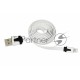 USB кабель для iPhone 5/6/7 моделей slim шнур плоский 1 м белый