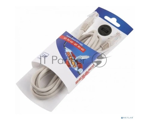 Rexant Пaтч-корд U/UTP, категория 5e, RJ45-RJ45, неэкранированный, PVC серый, 1,5м