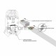 Rexant Разъем сетевой LAN на кабель, штекер 8Р8С (Rj-45), под обжим (2шт.)