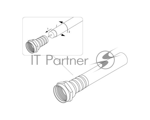 F-разъем RG-6, Gold PROconnect F-разъем RG-6, Gold PROconnect