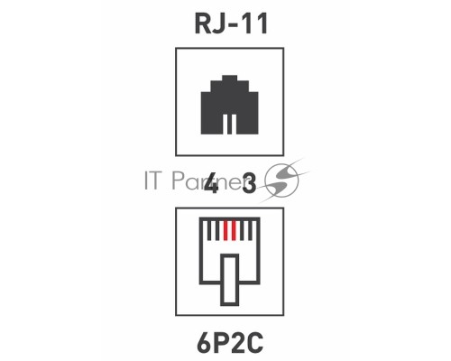 PROconnect Телефонный разъем RJ-11(6P2C)