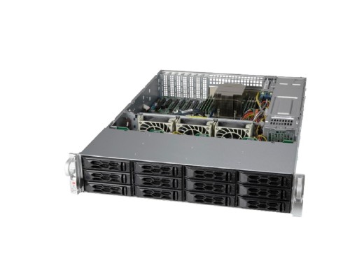 [Корпус] Supermicro CSE-LA26AC12-R920LP1 Серверный корпус/  [NR]Black 2U SCLA26 LP chassis w/ Red. 920W PWS and Std. pac